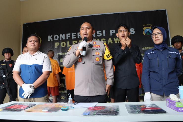 Polres Ngawi Amankan 8 Tersangka Kasus Narkoba