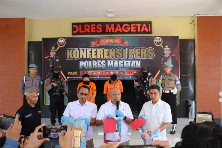 Polres Magetan Berhasil Ungkap Kasus TPPO Tersangka Emak-emak Diamankan